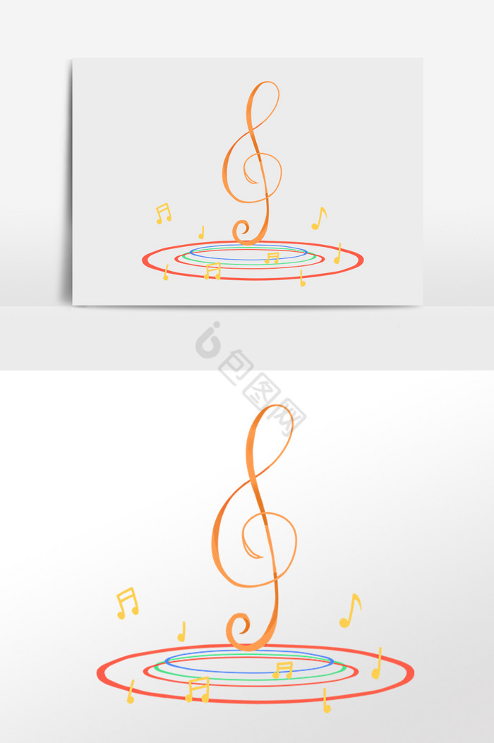 唱歌音乐音符符号插画图片