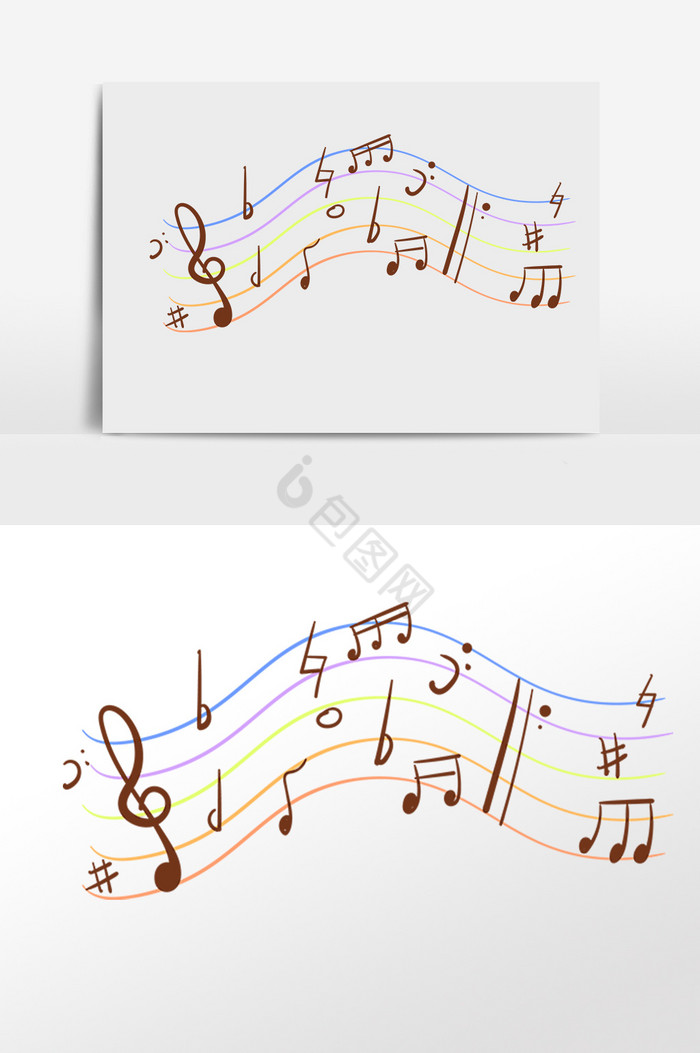 动感歌曲音乐音符符号插画图片
