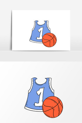 手账风运动篮球