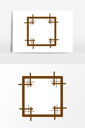 木质相框边框矢量素材