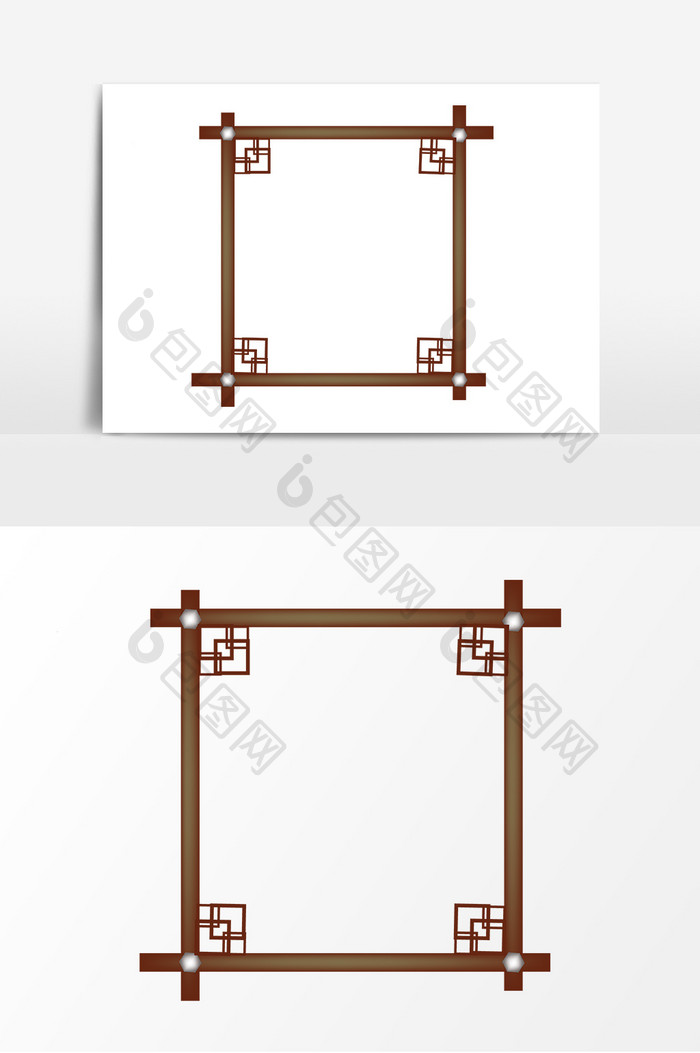 中国风木质边框素材