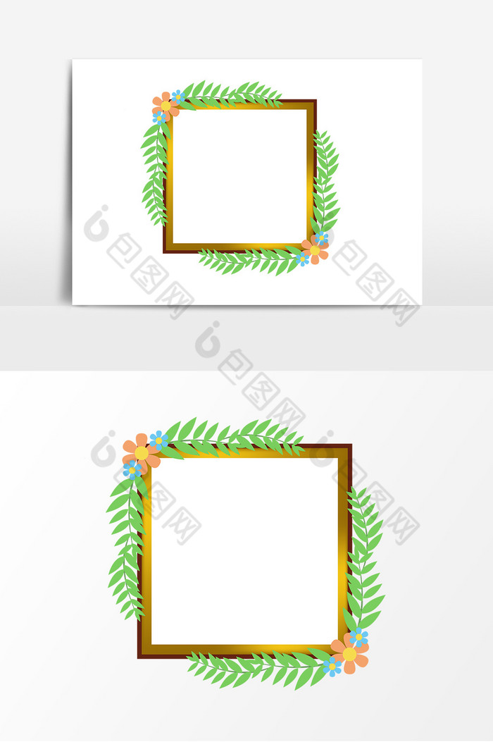 植物木质相框图片图片