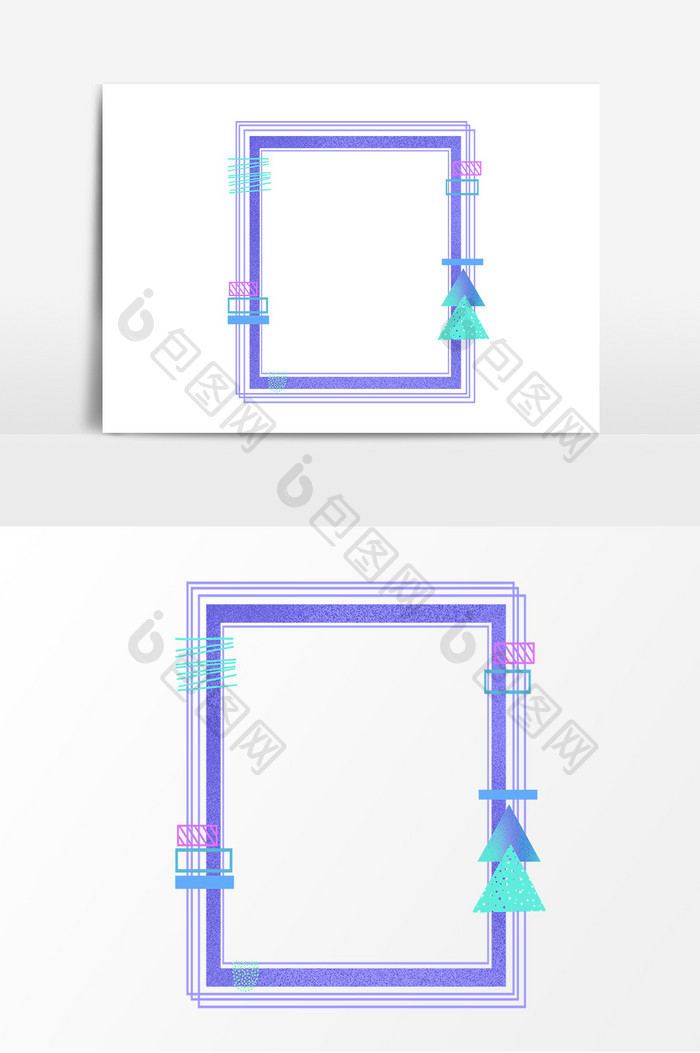 时尚现代风蓝紫色边框相框