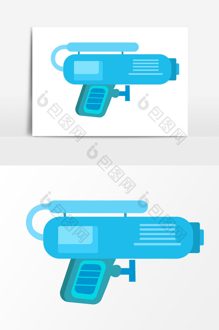 蓝色儿童玩具枪矢量元素