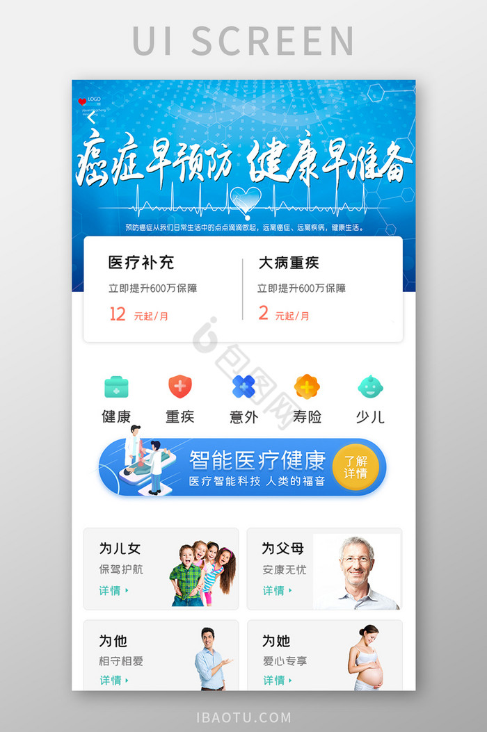 医疗类APP子界面UI设计图片