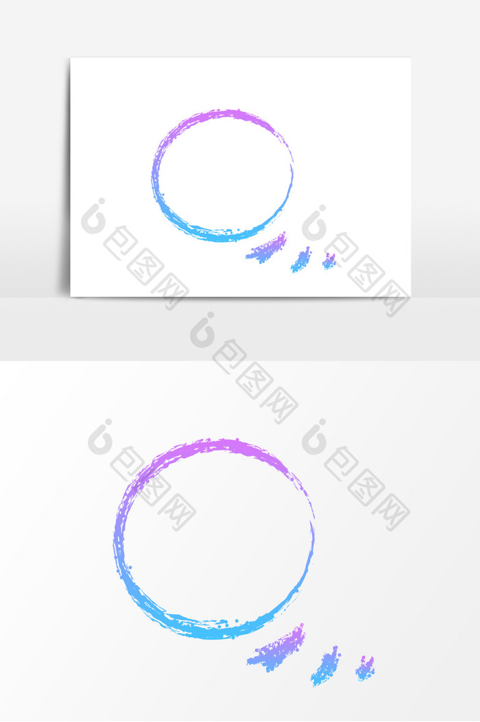 圆形渐变沟通交流边框元素