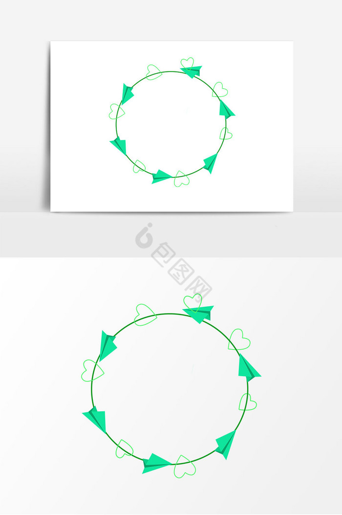 圆形纸飞机图片