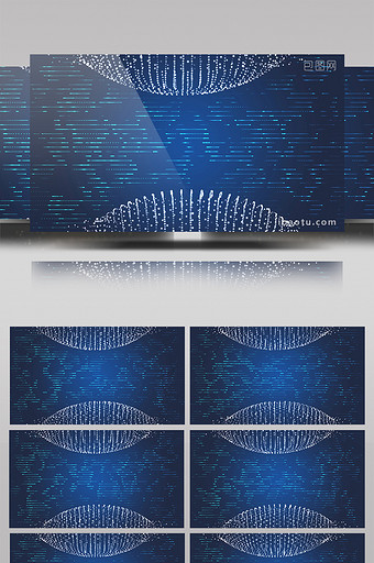 科技蓝简洁动态背景素材AE模板图片