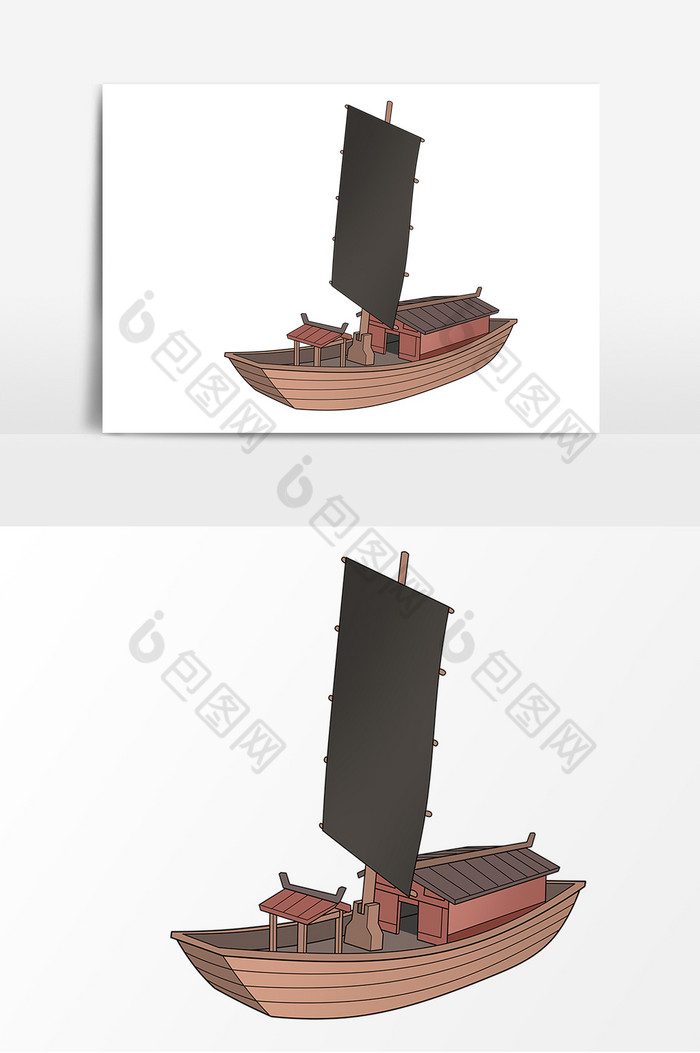 手账帆船图片图片