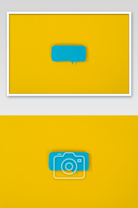 黄色背景蓝色文字框图片