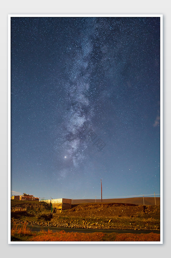 高原星空银河风景摄影图片