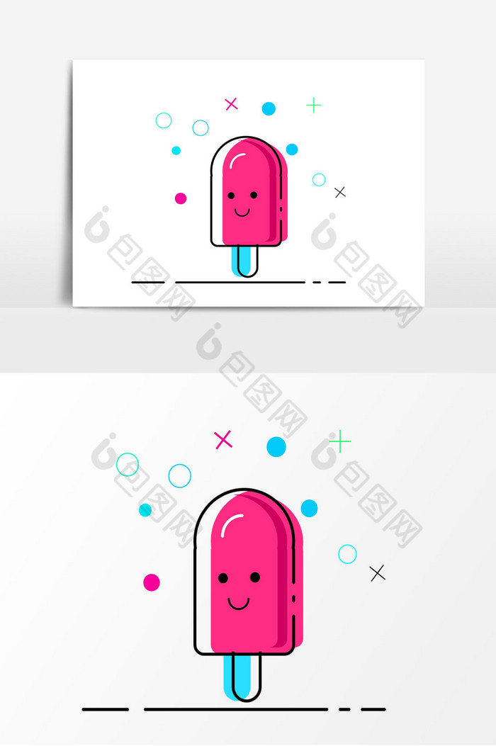 红色元素红色雪糕雪糕素材图片