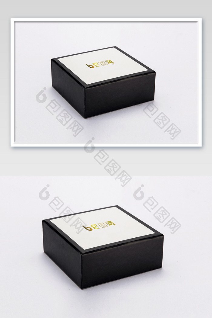 烫金字性冷淡风格黑色白色环保纸盒包装样机