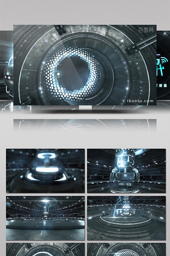 科幻3D电子能源金属核心动画片头AE模板图片