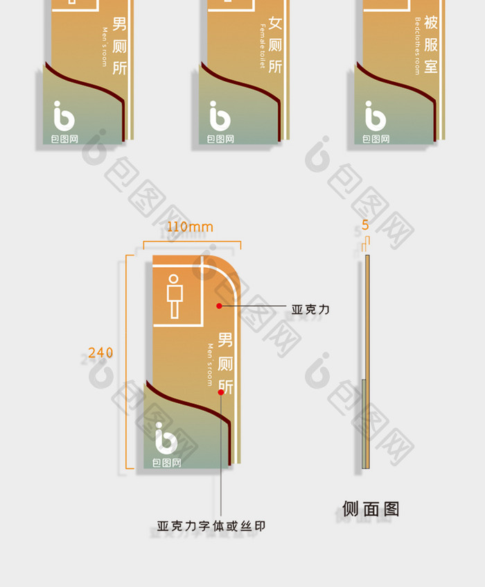 医院vi导视引导指示牌