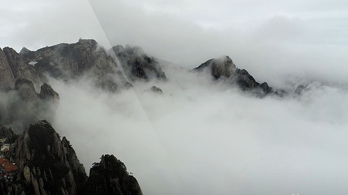 皖南水墨黄山云海天边奇景