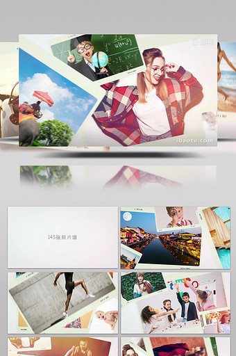 145张婚礼家庭儿童旅游度假照片墙相册图片下载