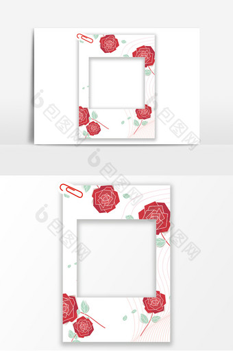 玫瑰拍照框相框手举牌KT板道具广告牌可爱图片