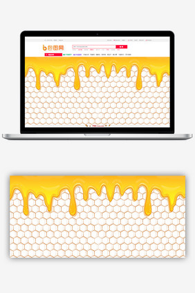 黄色渐变糖果渐融蜂蜜美食甜食食品背景