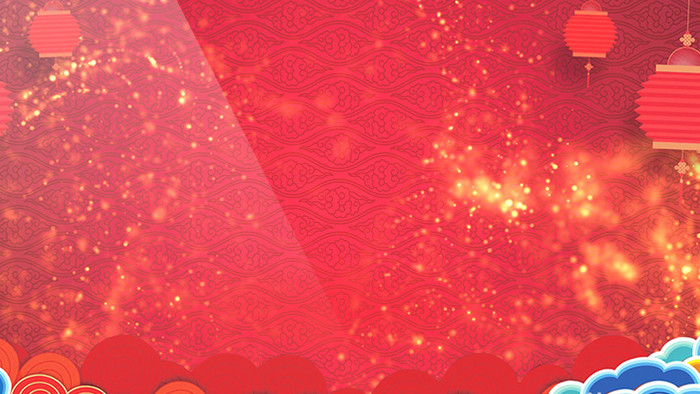 新年通用喜庆红色背景素材AE模板