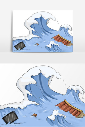 巨型海啸怎么画图片