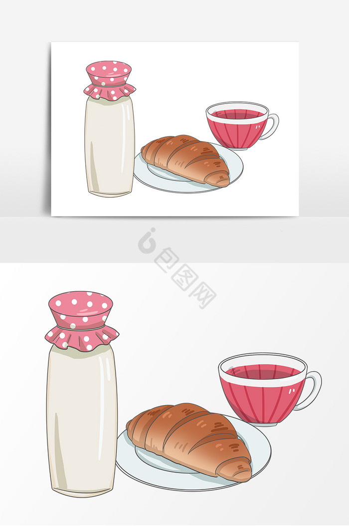面包早餐形象图片