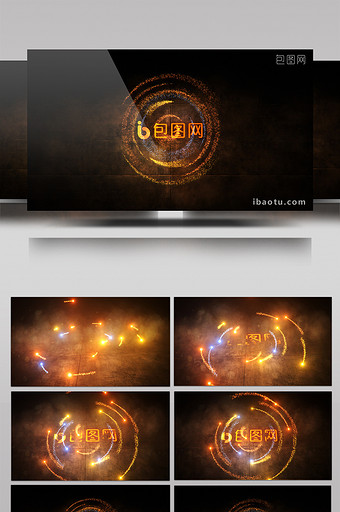炫丽能量拖尾粒子Logo展示AE模板图片
