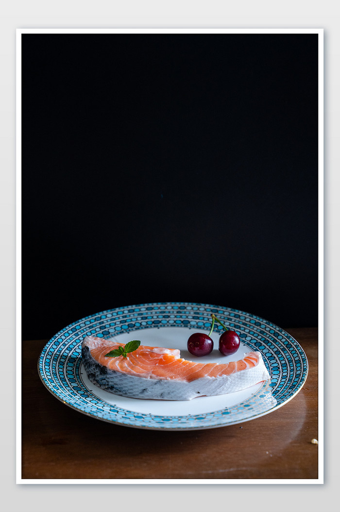 三文鱼海鲜新鲜海产品营养食材摄影图