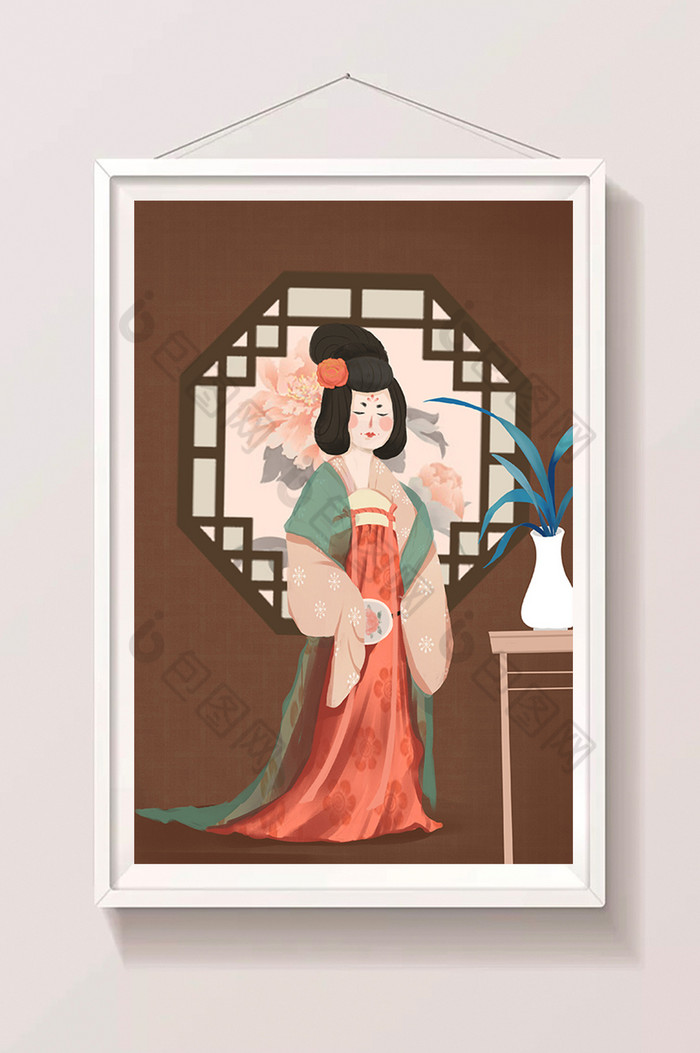 古风古代美女少女人物插画图片图片