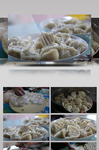 北方节日传统美食水饺子年节食品实拍素材图片