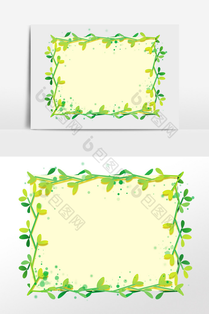 植物花藤边框插画图片图片