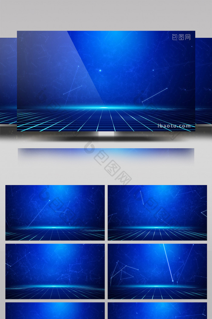 深蓝色科技背景素材AE模板