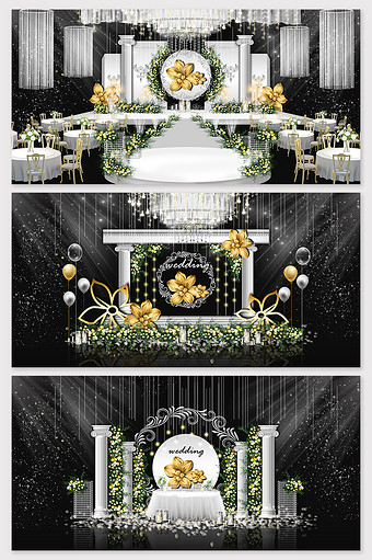 白色浪漫欧式婚礼效果图图片