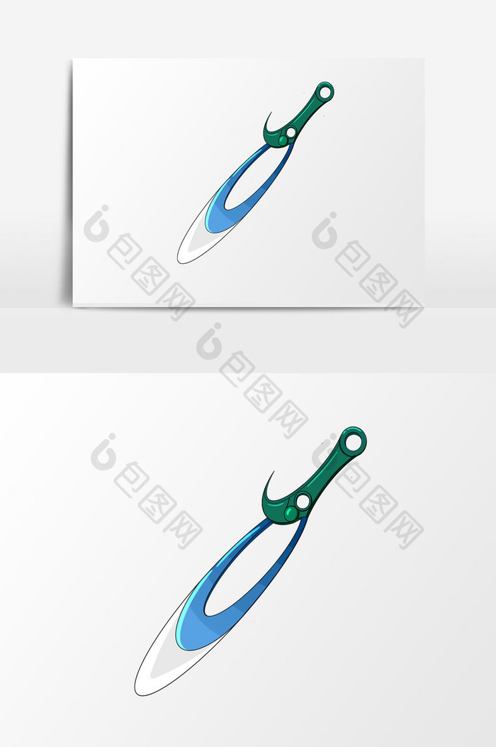 手绘小清新手游矢量游戏武器刀