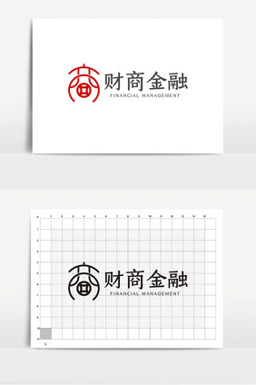 时尚大气简洁金融理财logoVI模板