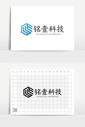 时尚大气简洁科技企业logoVI模板