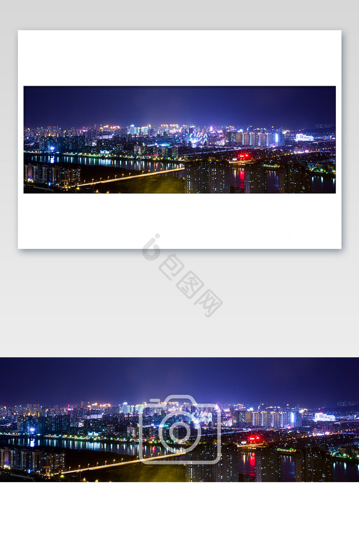 吉林市城市夜景车流图片