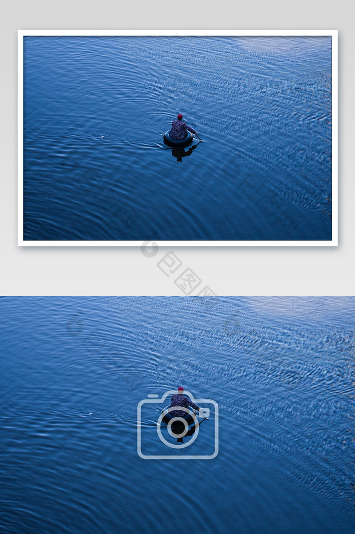 人划着皮艇在水面上图片图片