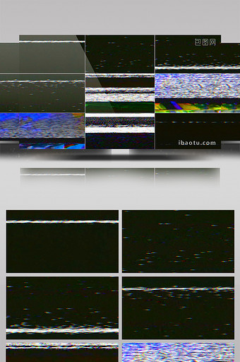 25组4K抖音风格信号干扰视频叠加素材图片