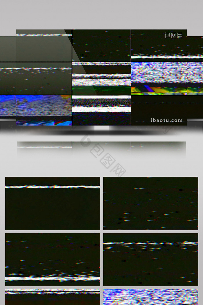 25组4K抖音风格信号干扰视频叠加素材