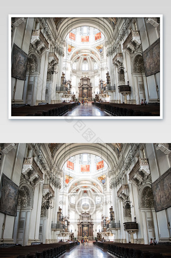 欧式教堂内部摄影图图片