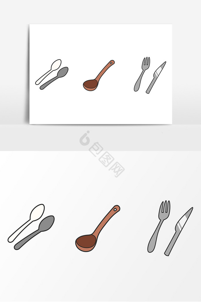 勺子餐具装饰图片