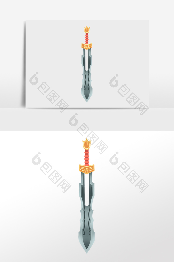 武器游戏兵器武器宝刀插画png下载-包图网