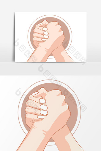 商务合作握手手势元素图片