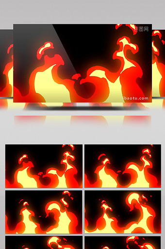 影视卡通动漫火焰无限燃烧背景视频素材图片
