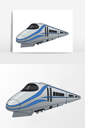 复兴号高铁卡通画图片