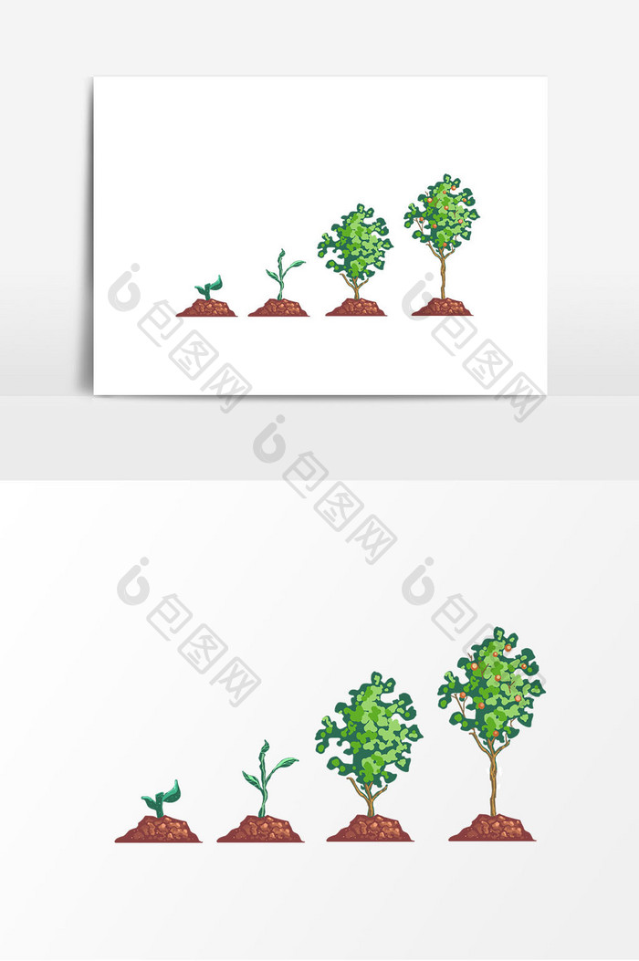 手绘橘子生长过程 Psd素材 包图网