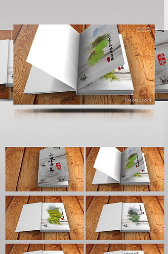E3D中国风立体翻书图文展示ae模板图片