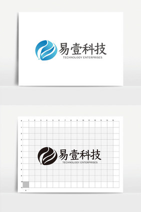 高端大气简洁科技企业logoVI模板