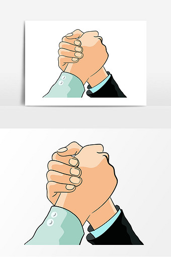 双手交握怎么画图片